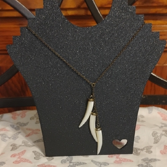 Source Unknown Jewelry - 🐘 Copper Necklace w/ Faux Tusks ✨ Boho Statement